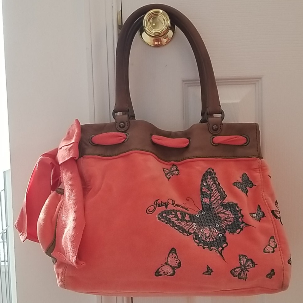 Daydreamer Velour Butterfly Tote